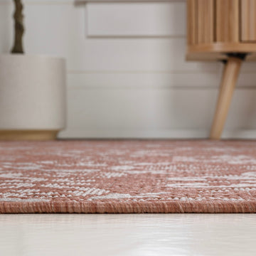 Amora Traditional Mediterranean Tile Design Indoor/Outdoor Area Rug